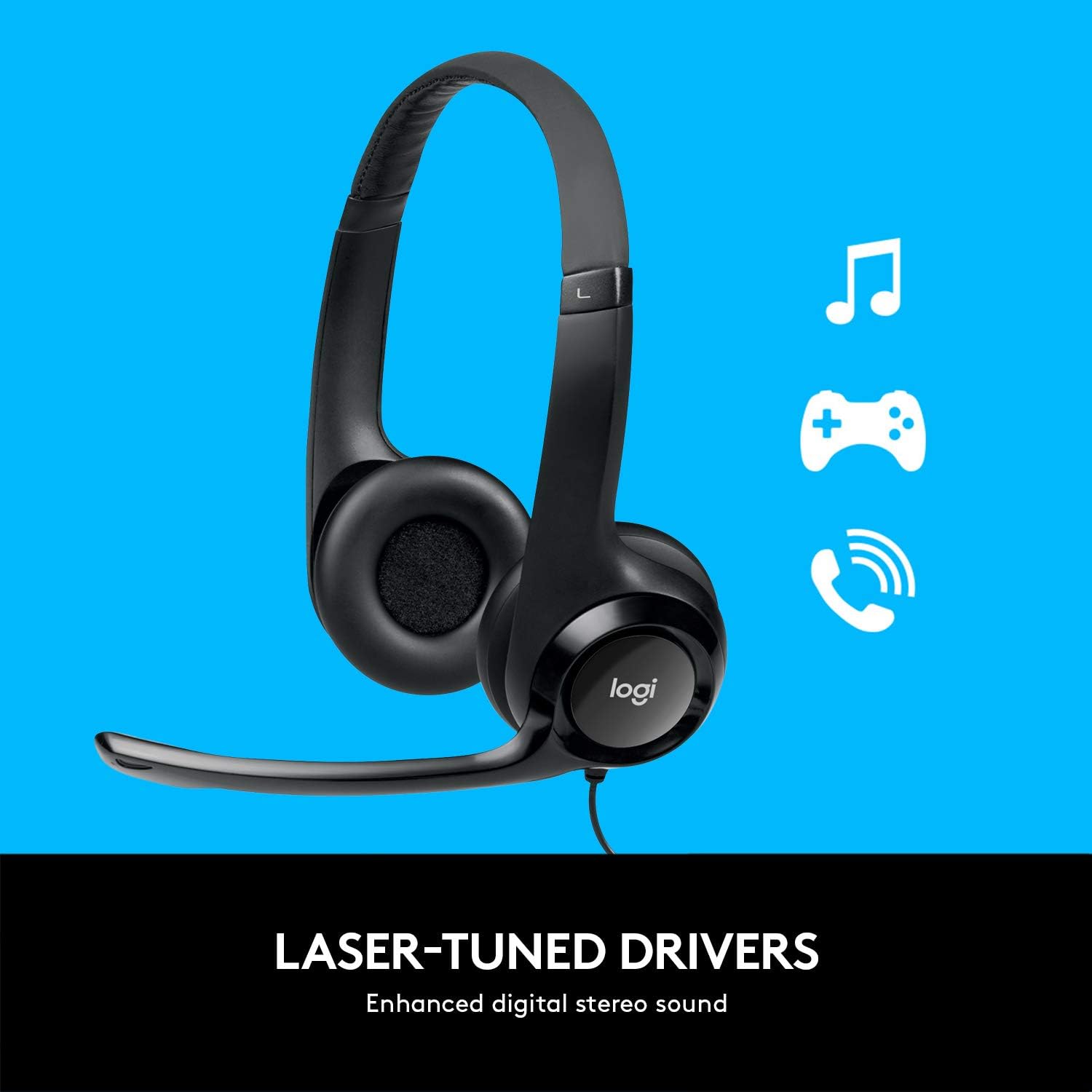 Detalle de Logitech C920 USB HD Pro Webcam with Auto-Focus, Microphone & Logitech H390 USB Headset bundle