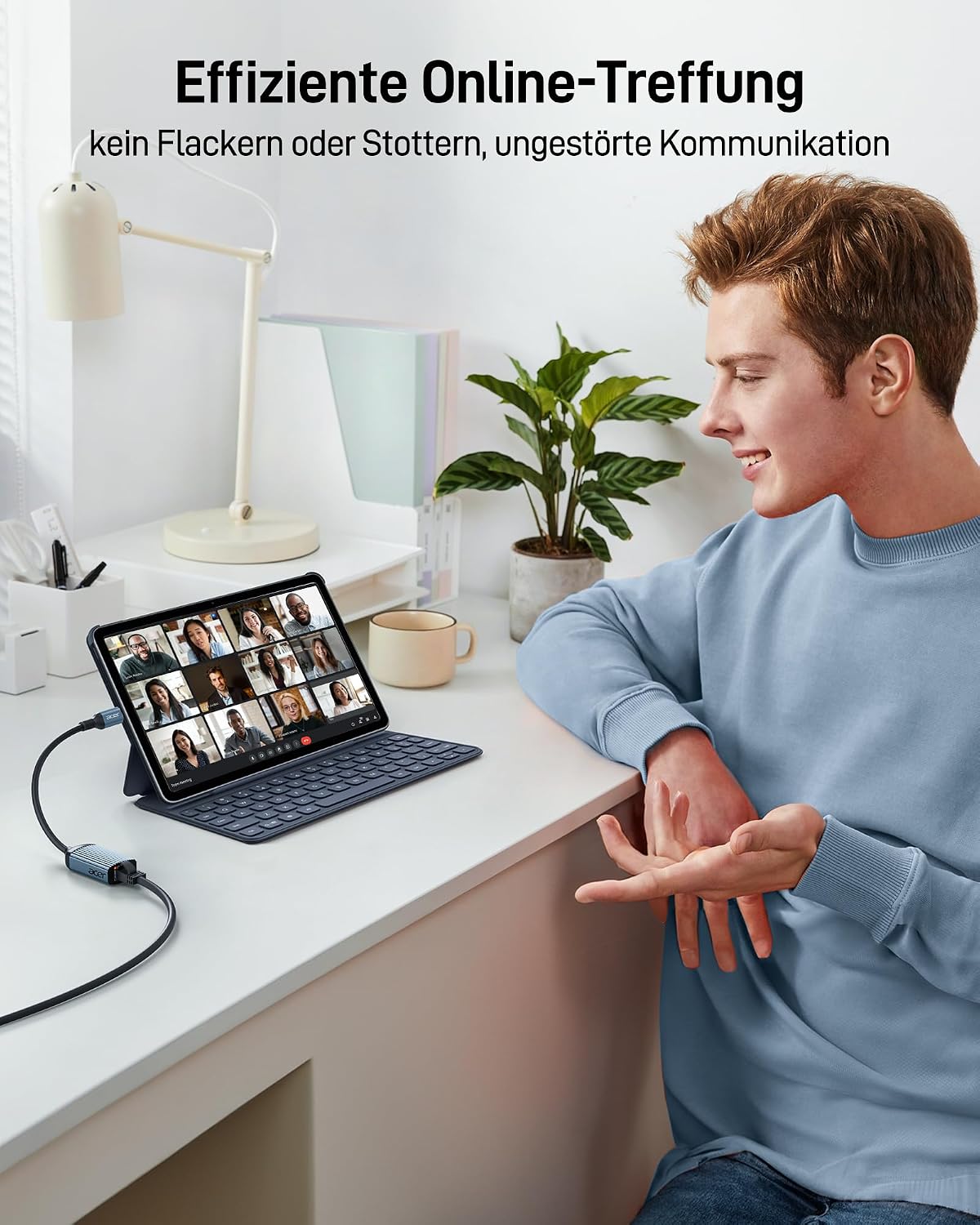 Detalle de acer USB‑C auf Ethernet Adapter (Thunderbolt 3/4 kompatibel) auf RJ45 Gigabit LAN