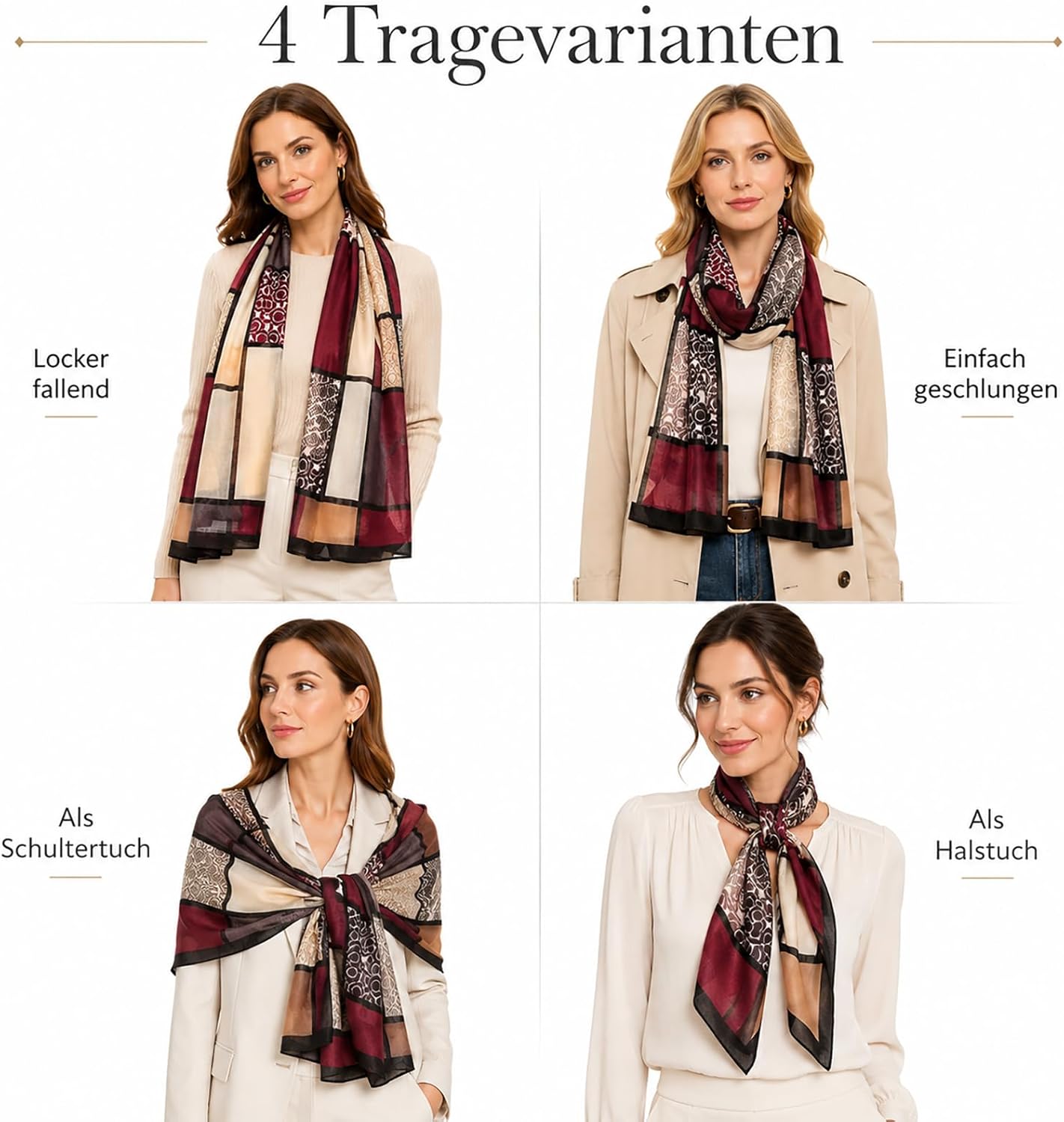 Thumbnail 1 de FAIRYGATE Oversize Deckenschal mit Fransen – Damen XXL Schal