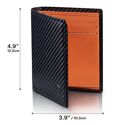 Detalle de TEEHON Portefeuille pour Homme en Cuir véritable avec Blocage RFID/NFC – 13 emplacements et 2 compartiments à billets