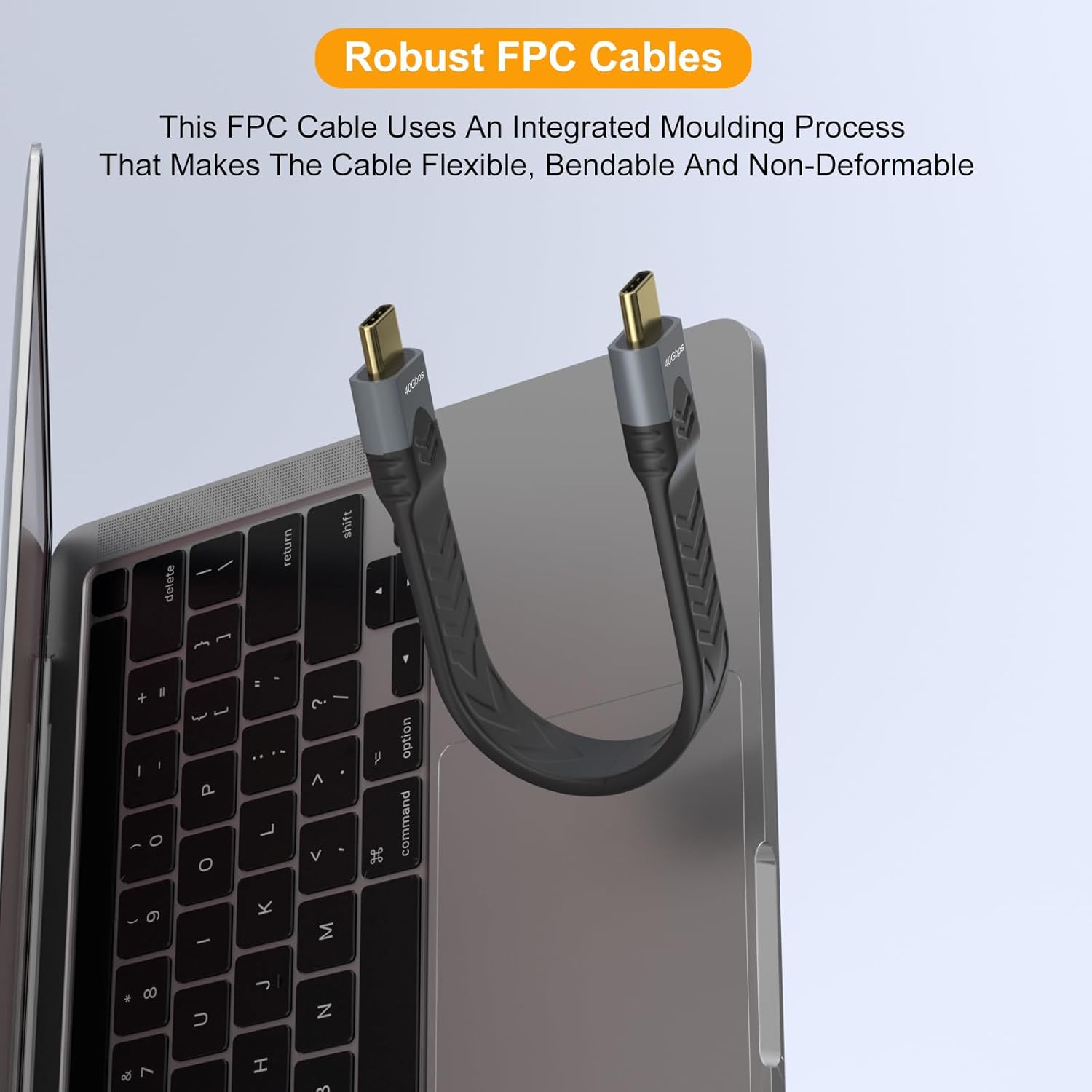 Thumbnail 5 de Short USB-C to USB-C Cable (40Gbps, USB 3.2 Gen 2) for Fast Charging and 4K Output