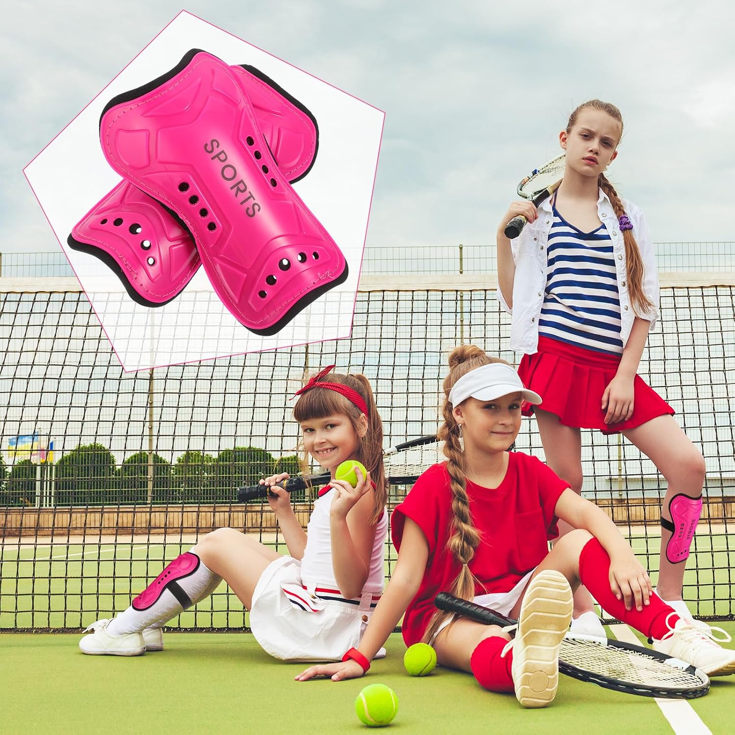 Thumbnail 3 de Kids Shin Pads Football Ankle Protection