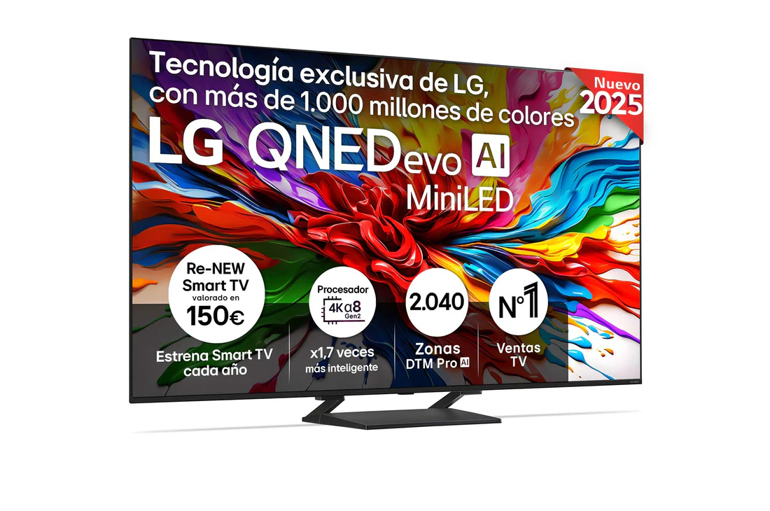 Detalle de LG 85QNED93A6A.OUTLET: Smart TV QNED evo AI MiniLED 85" 4K (2025)