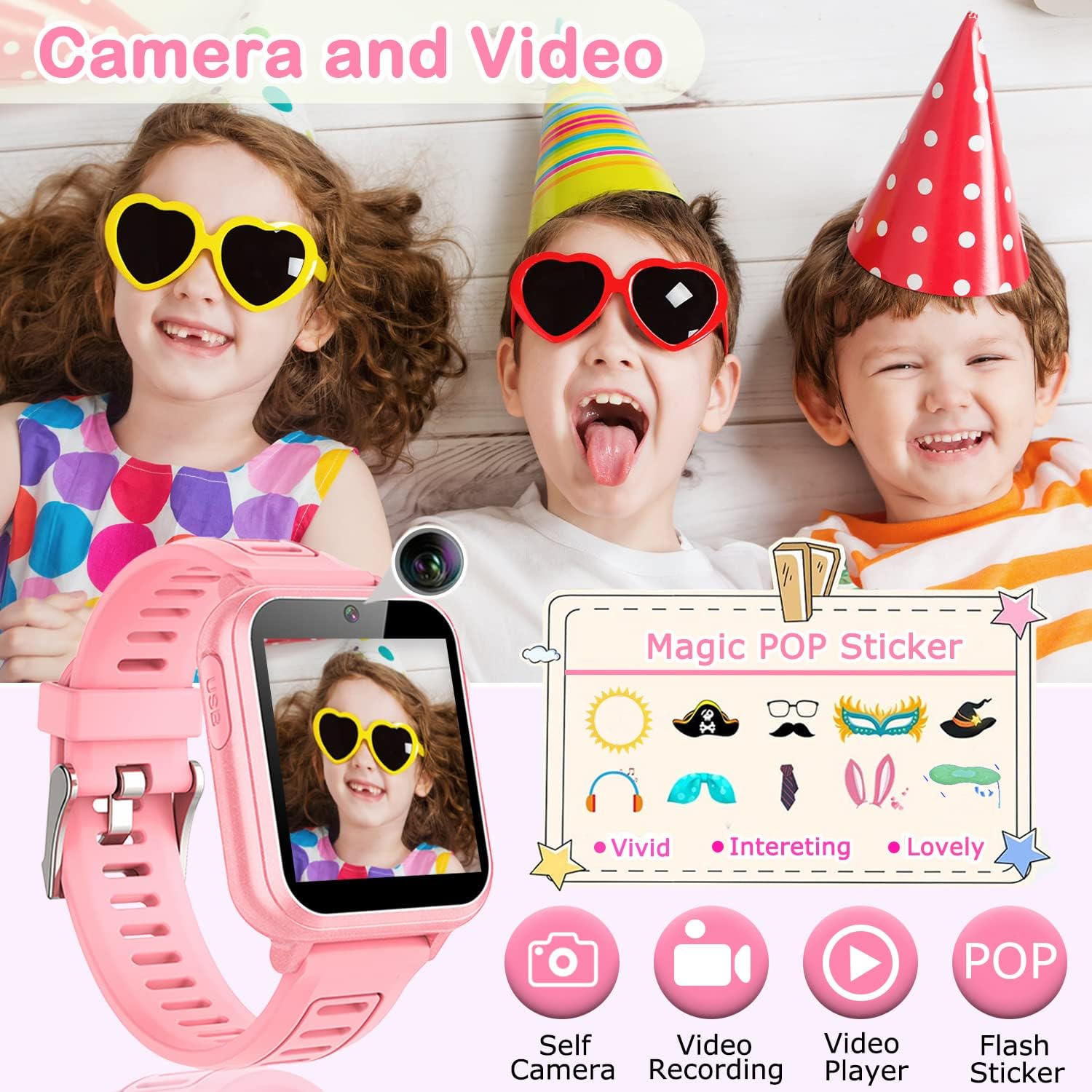 Detalle de Cosjoype Kids Game Smart Watch for Girls Ages 6–12