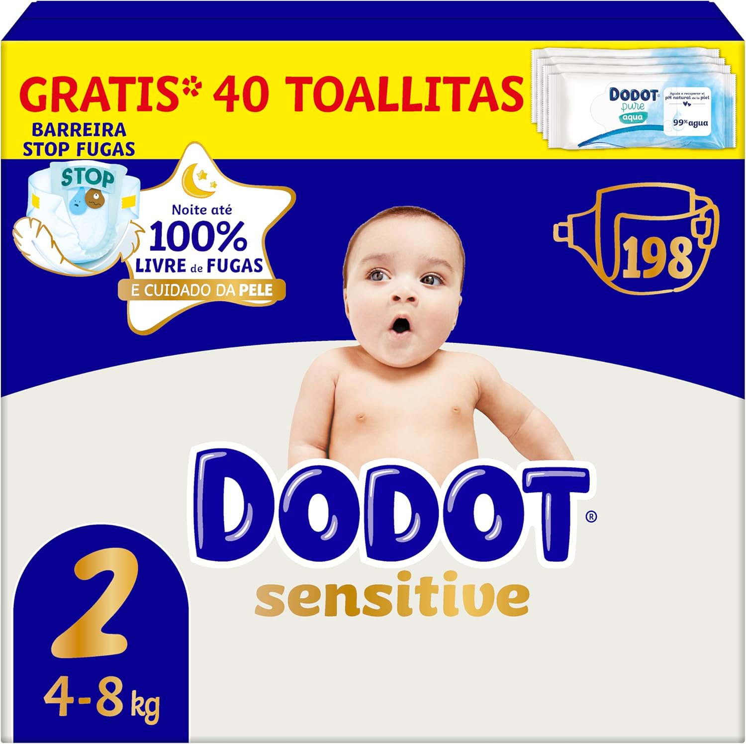 Dodot Pañales Bebé Sensitive Talla 2 12 h