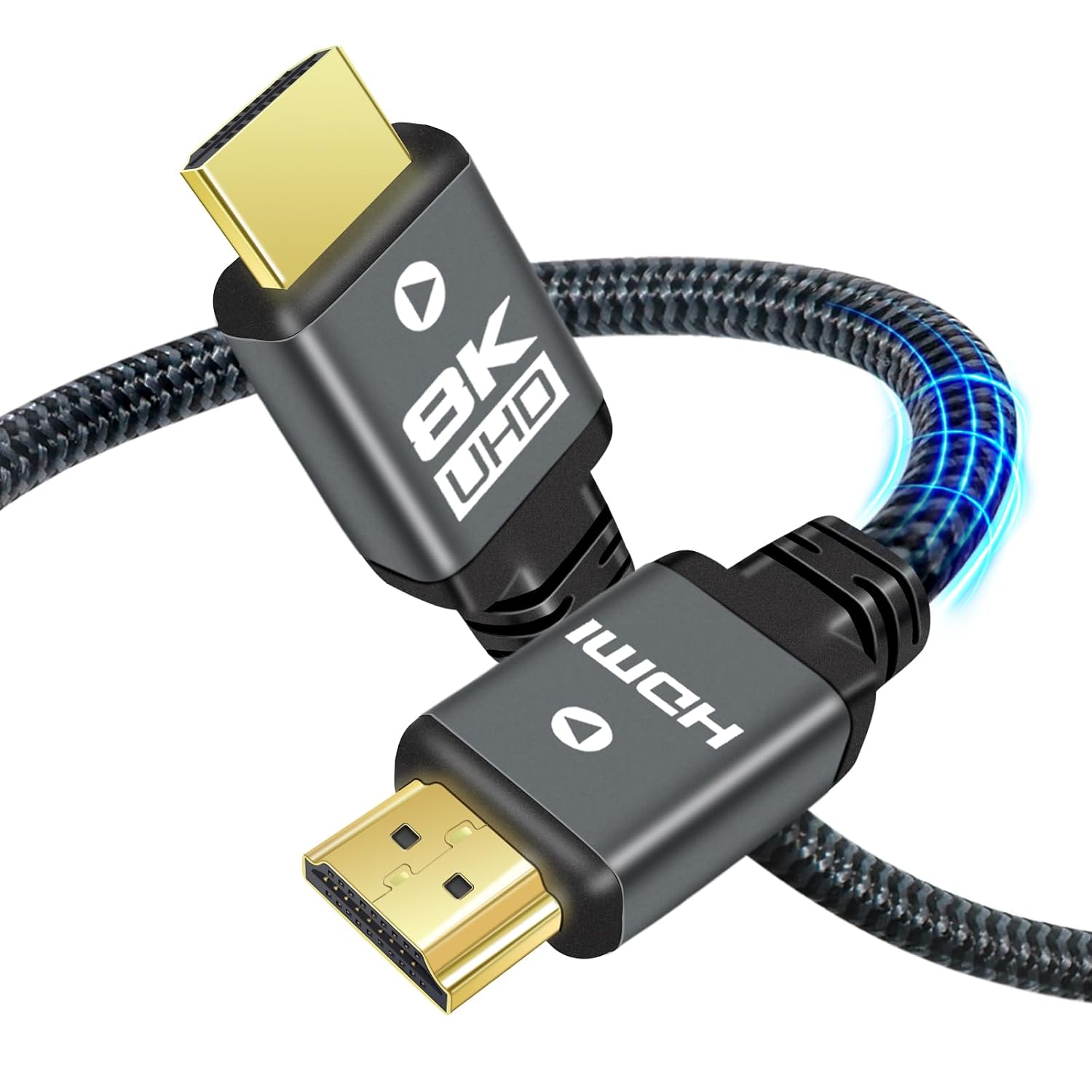 Detalle de Yauhody HDMI 2.1 Kabel 0,6 m (8K, 48 Gbit/s) mit eARC, Dynamic HDR, HDCP 2.2/2.3