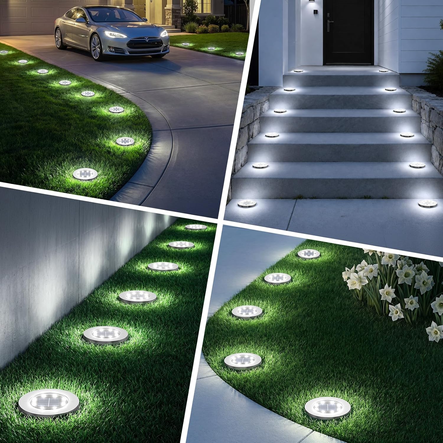Thumbnail 6 de INCX 4.6-inch Solar Outdoor Lights (12-Pack) with Integrated Light Sensor, IP65, Cold White