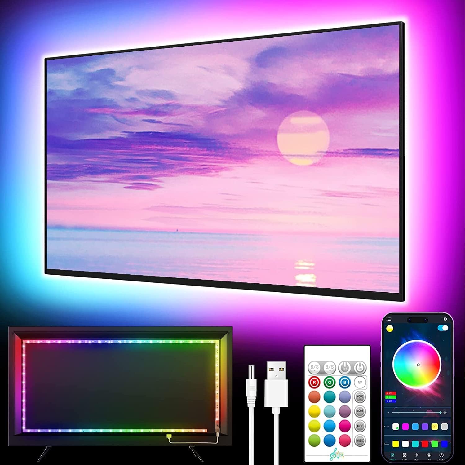 Detalle de GIPOYENT LED TV-Hintergrundbeleuchtung 5M