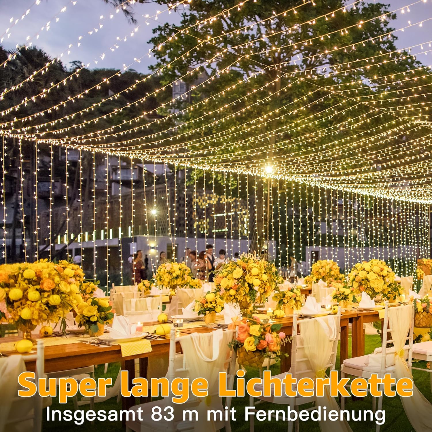 Detalle de Ollny Guirlande Lumineuse 80 m – 800 LEDs IP44, télécommande et 8 modes