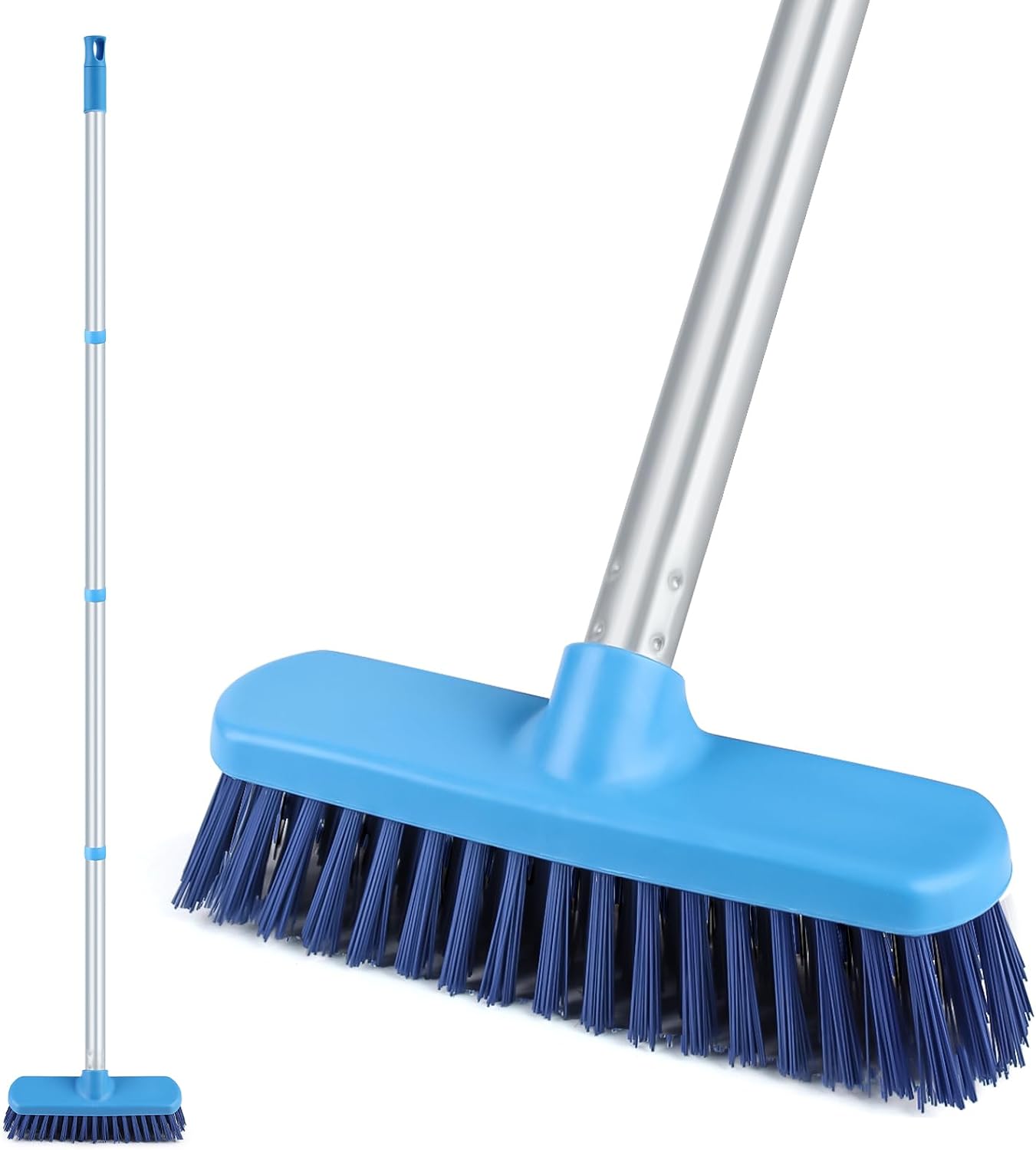 Detalle de YONILL Deck Brush with Long Handle – 50" Adjustable Floor Scrub Brush for Shower, Tub, Tile & More