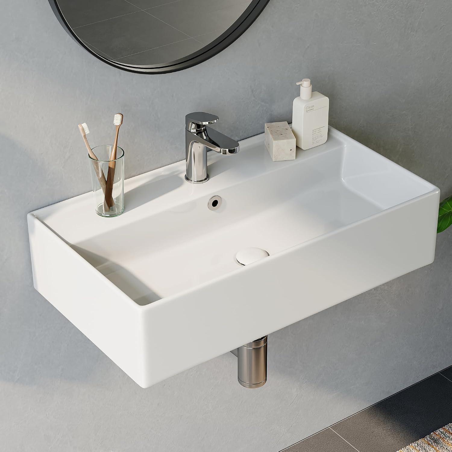 Detalle de HOROW Waschbecken mit dünnem Rand, 55 cm