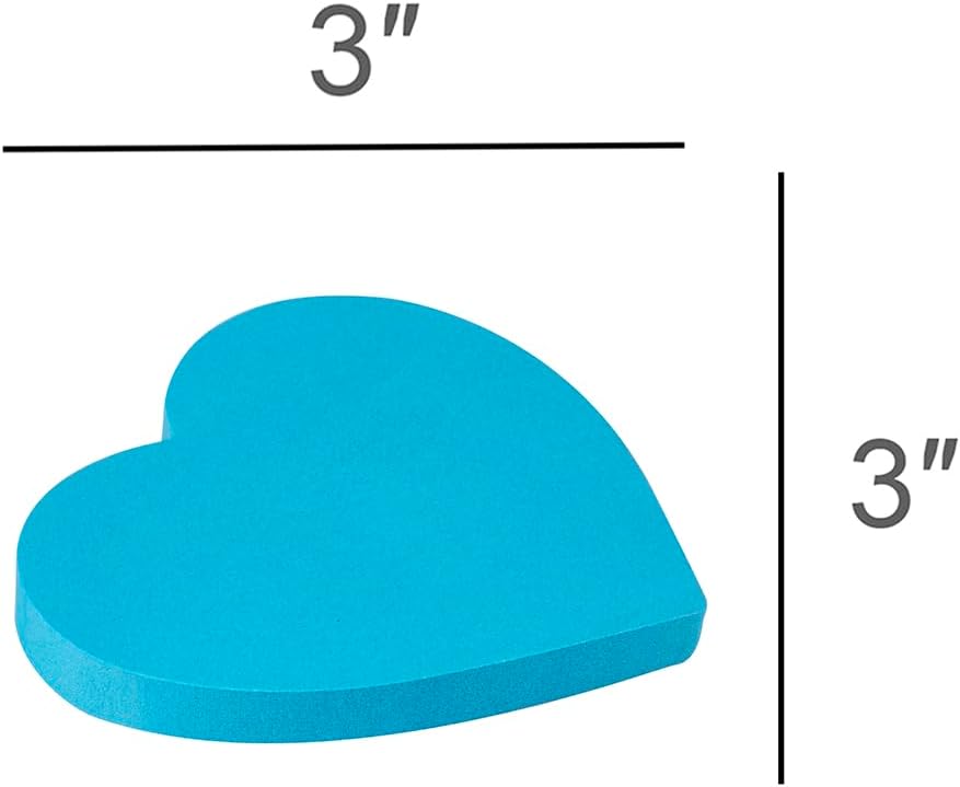 Thumbnail 1 de Wowivy 12 Pack Heart Sticky Notes (3 x 3 inches) – bright self-stick pads with clean removal