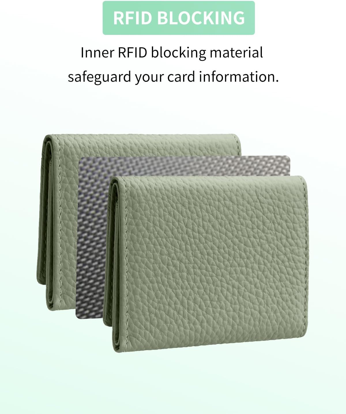 Detalle de Karmiir Piccolo portafoglio in pelle RFID da donna: compatto, sicuro e pratico