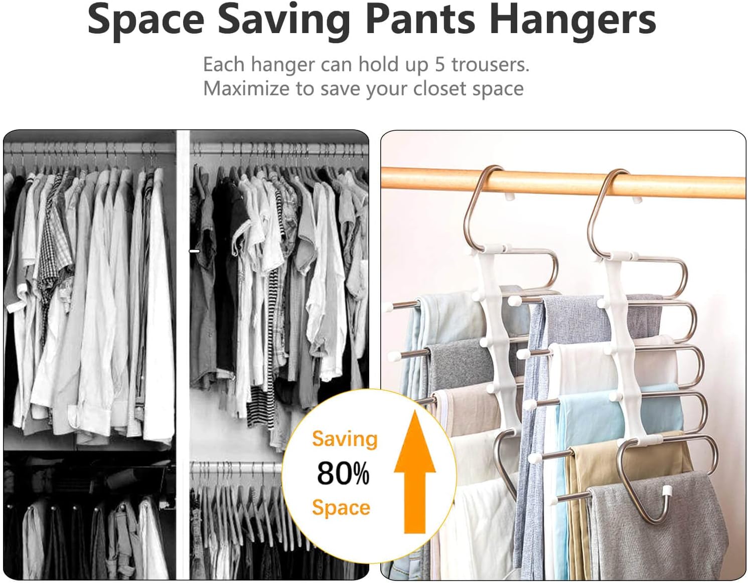 Detalle 2 de Kalimdor Pants Hangers Space-Saving 2-pack