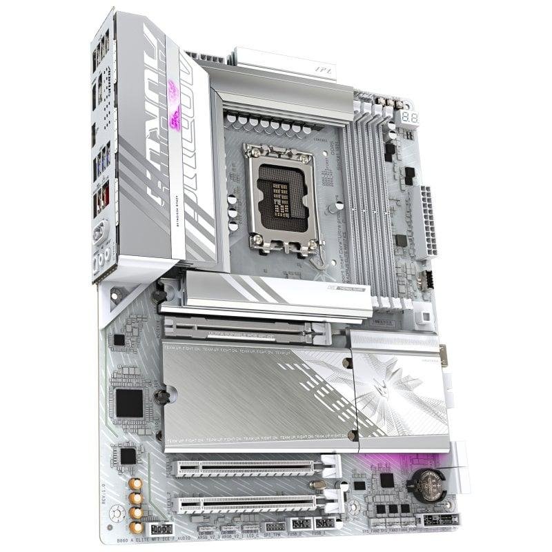 Detalle de Gigabyte B860 AORUS ELITE WIFI7 placa base LGA1851 DDR5 ATX