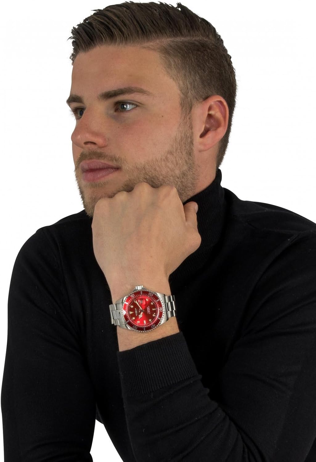Thumbnail 2 de Invicta Pro Diver Montre Homme 43 mm – Mouvement Quartz, Acier Inoxydable, Cadran Rouge