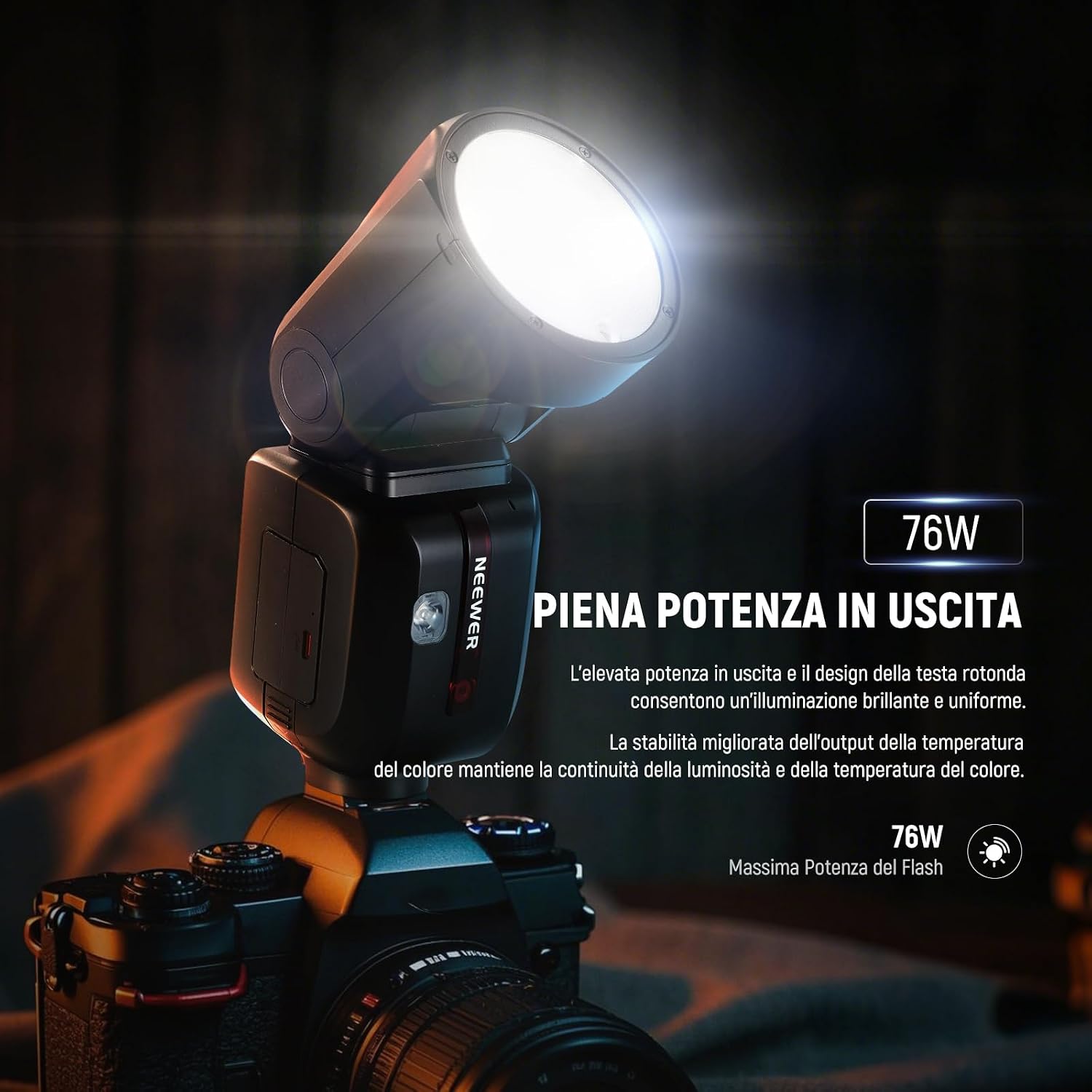 Detalle 2 de NEEWER Z2PRO-N flash speedlite 76Ws TTL