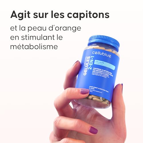 Detalle de Cellublue Gélules Anti-Cellulite – Complément alimentaire minceur femme, végétal et vegan