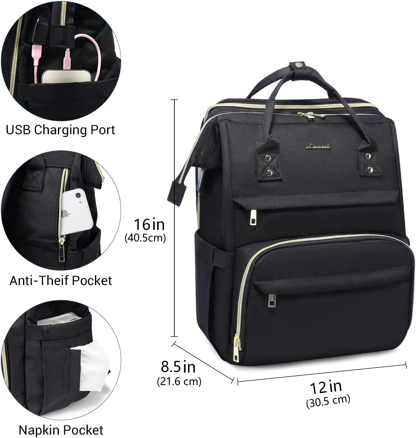 Thumbnail 3 de LOVEVOOK Laptop Backpack for 15.6 inch