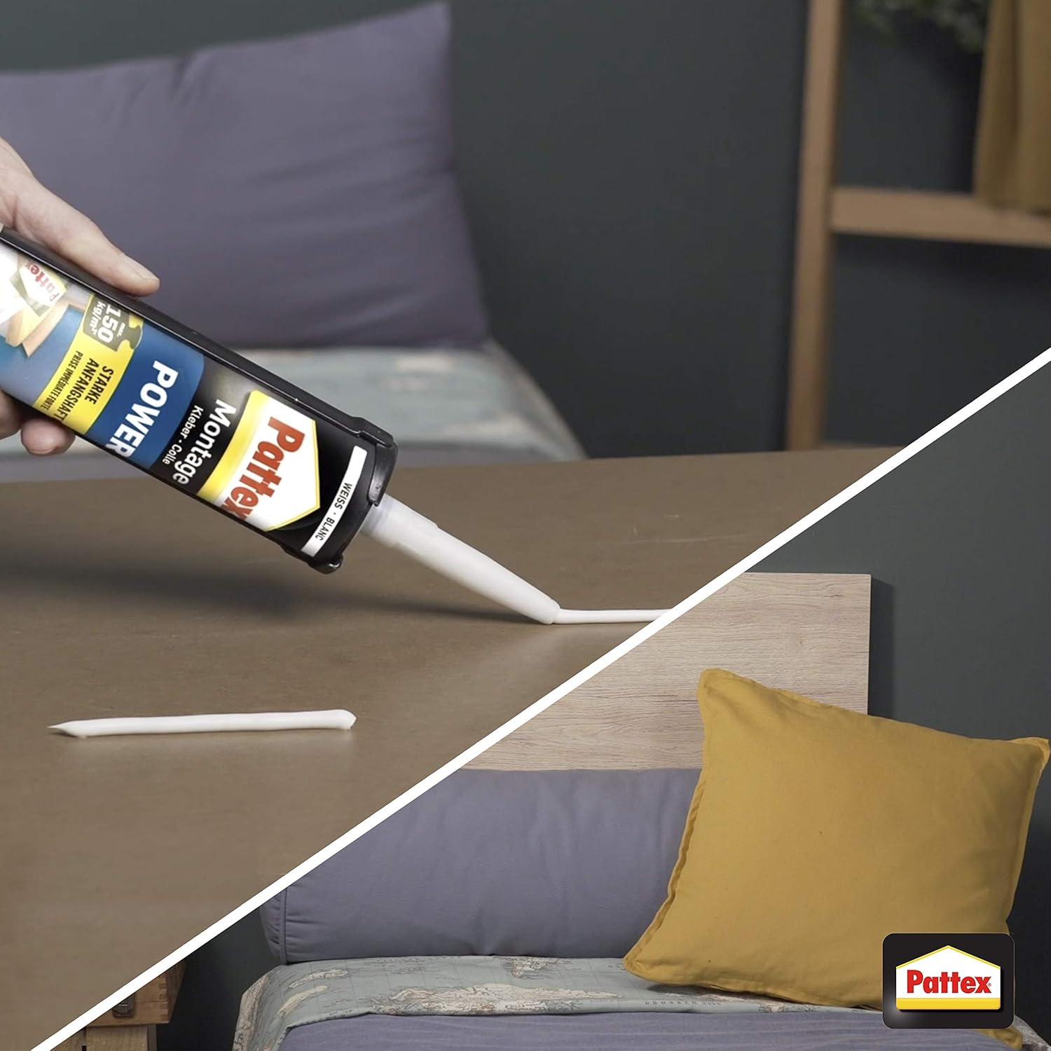 Thumbnail 4 de Pattex Montagekleber Power – starker Kleber für absorbierende Materialien (370 g)