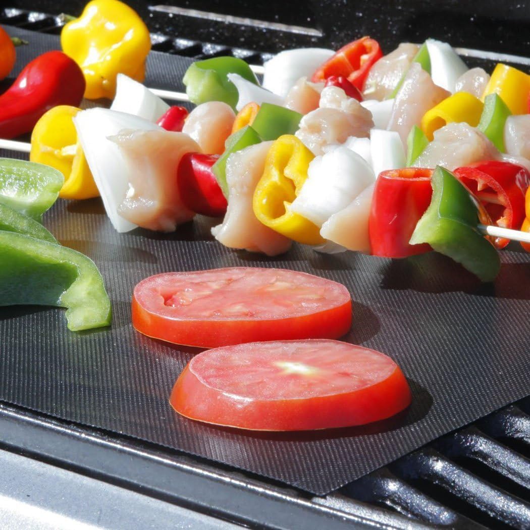 Thumbnail 1 de GOFRIEND BBQ Grill Mat Set of 5 with 12" Tongs & Silicone Brush