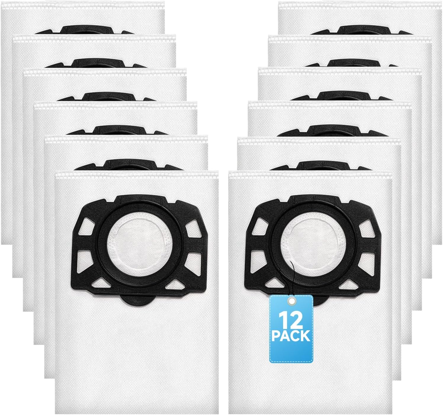 Detalle de Leavans Karcher 357-12 KFI 357 Vacuum Bags, 12 Pack, 3-Stage Filtration