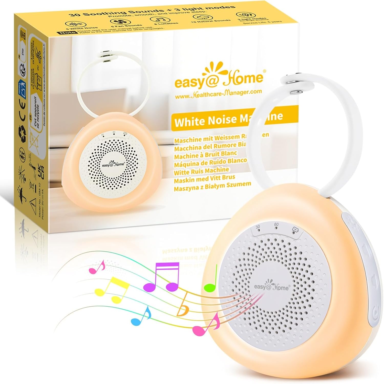 Detalle de Easy@Home Macchina per rumore bianco portatile 30 suoni 🌙