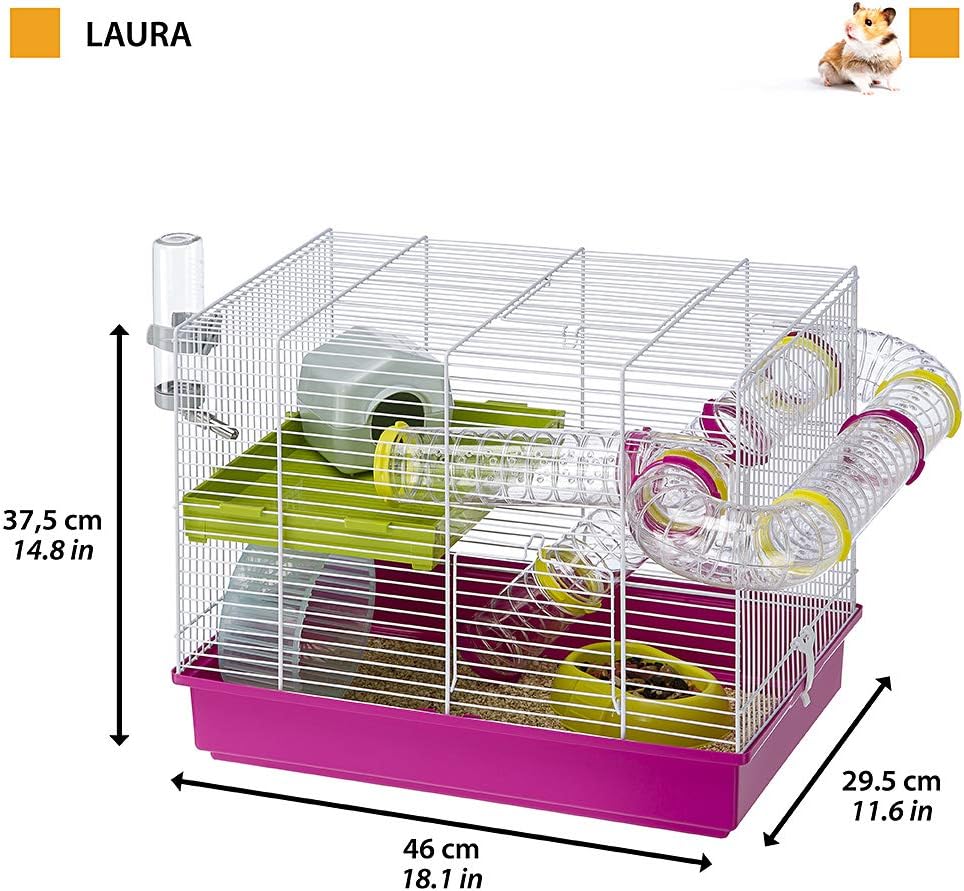 Detalle 2 de FERPLAST Gabbia Roditori LAURA per Criceti – due livelli, accessori inclusi
