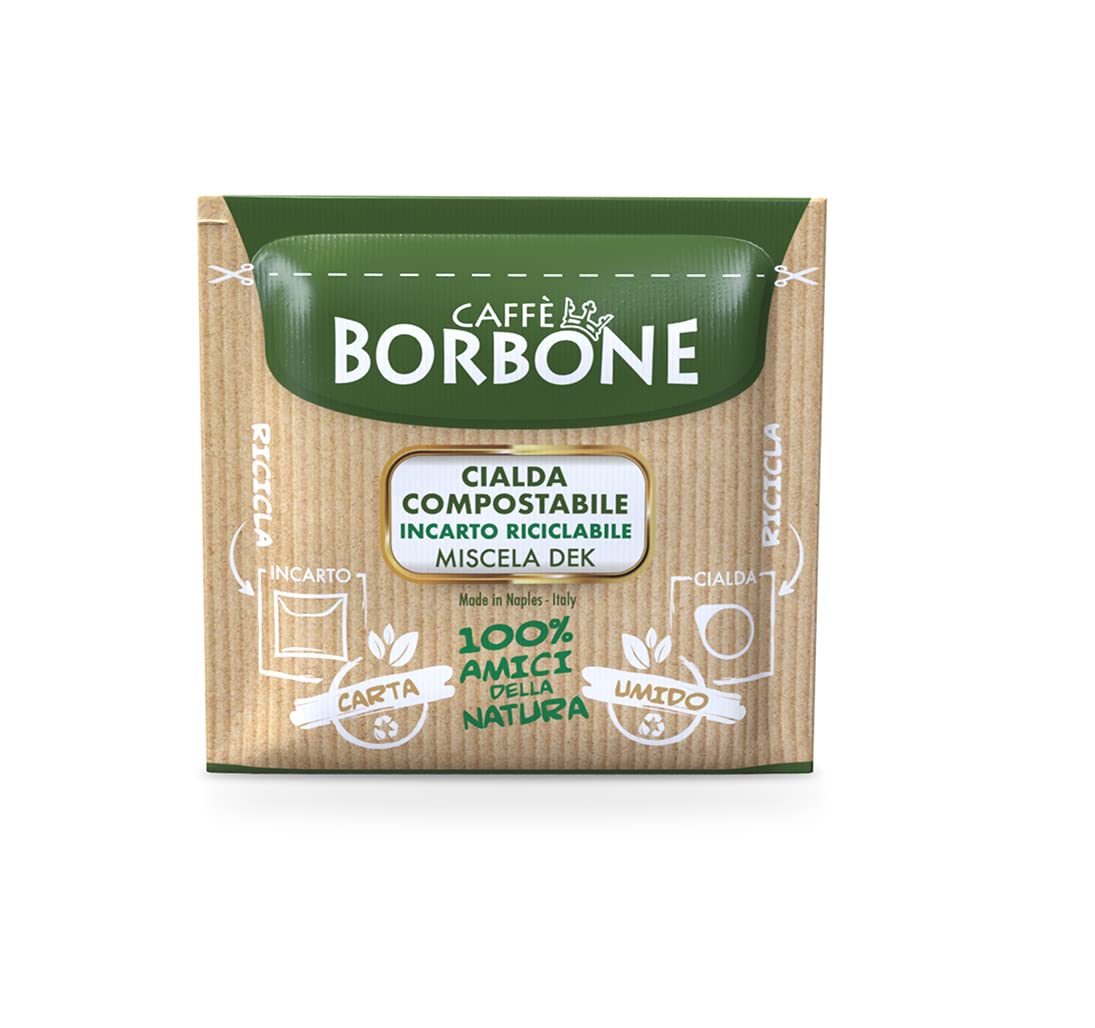 Detalle de Caffè Borbone Kompostierbare Kaffeepads Dekaffeinierte Mischung, 50 Pads – kompatibel mit ESE 44 mm