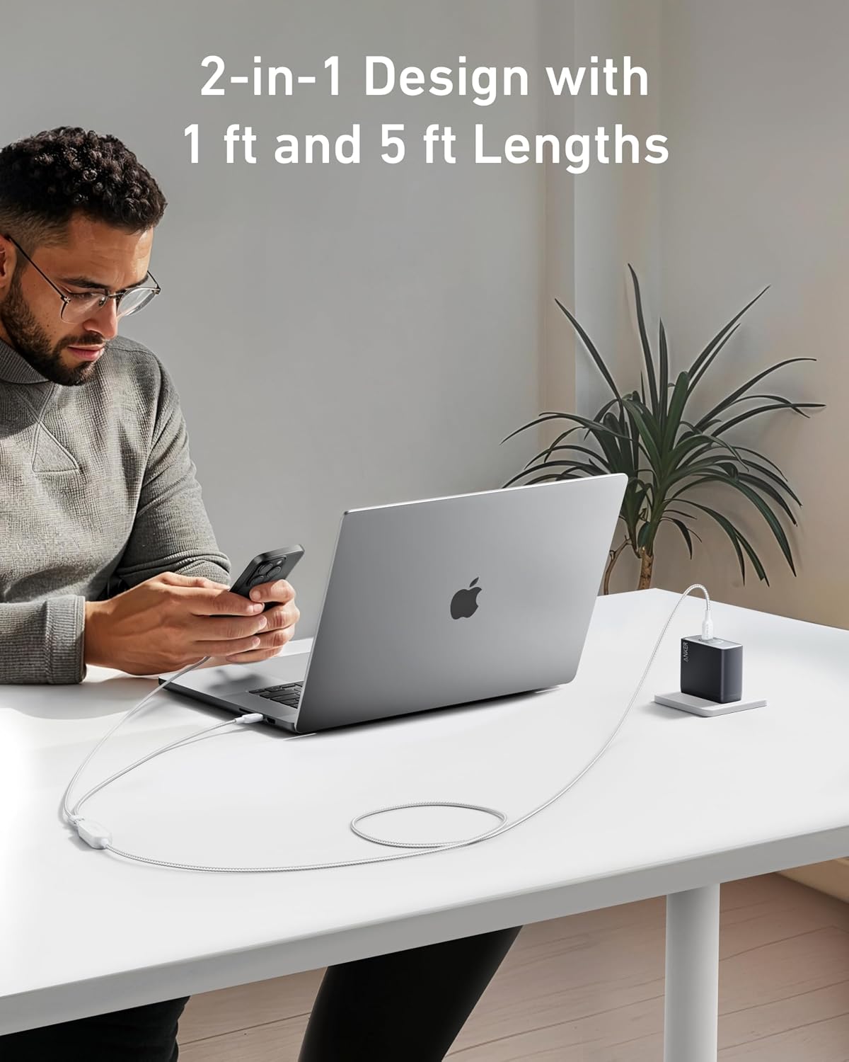 Thumbnail 5 de Anker 2-in-1 USB C Cable 140W
