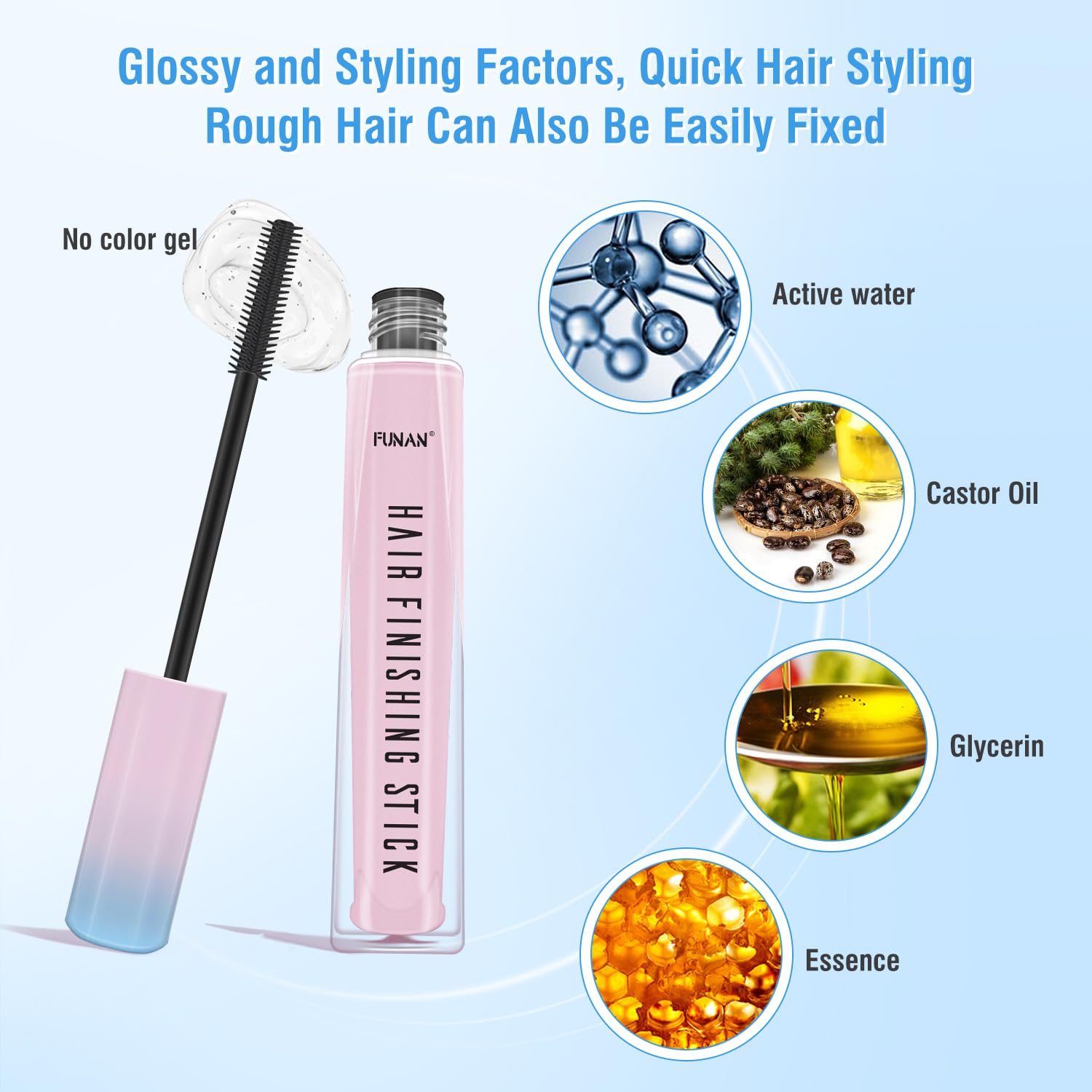 Detalle 2 de FUNAN FFF3 Hair Finishing Stick 3-Pack for Flyaways and Broken Hair