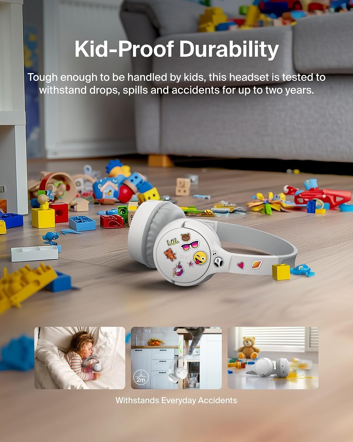 Detalle 2 de Belkin SoundForm Mini Kids Wireless Headphones 30H