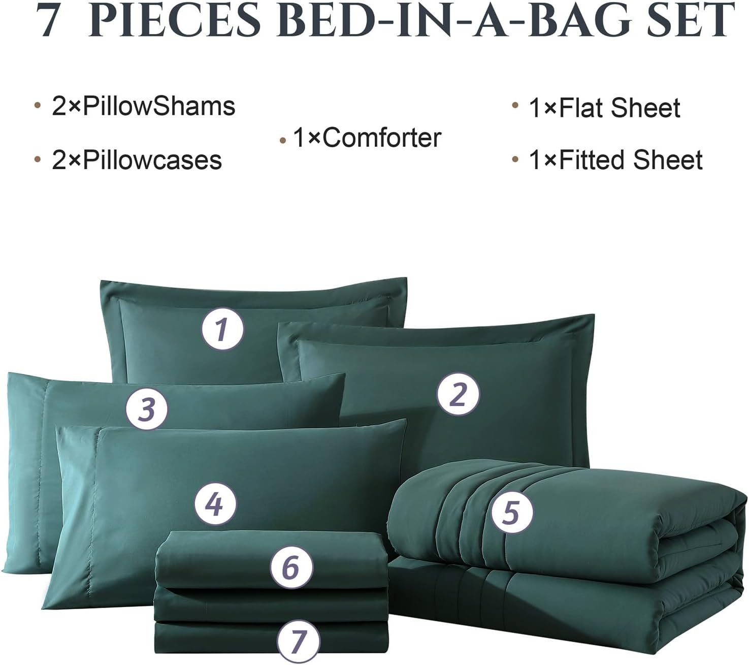 Thumbnail 6 de Monbix Full Comforter Set 7-piece