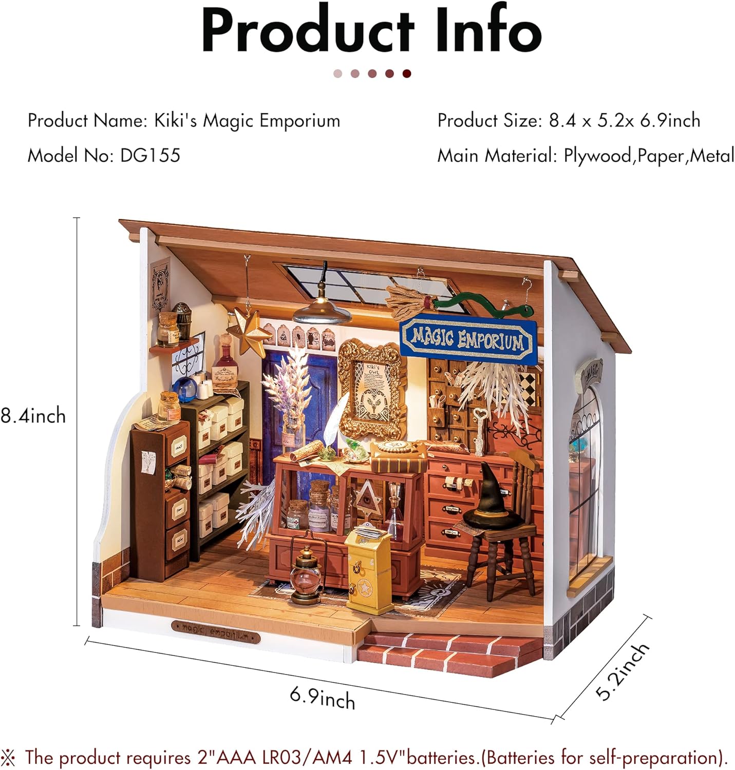 Thumbnail 2 de Rolife Maison Miniature à Construire – maquette en bois avec lumière LED, kit DIY de la série « Archivos Místicos »