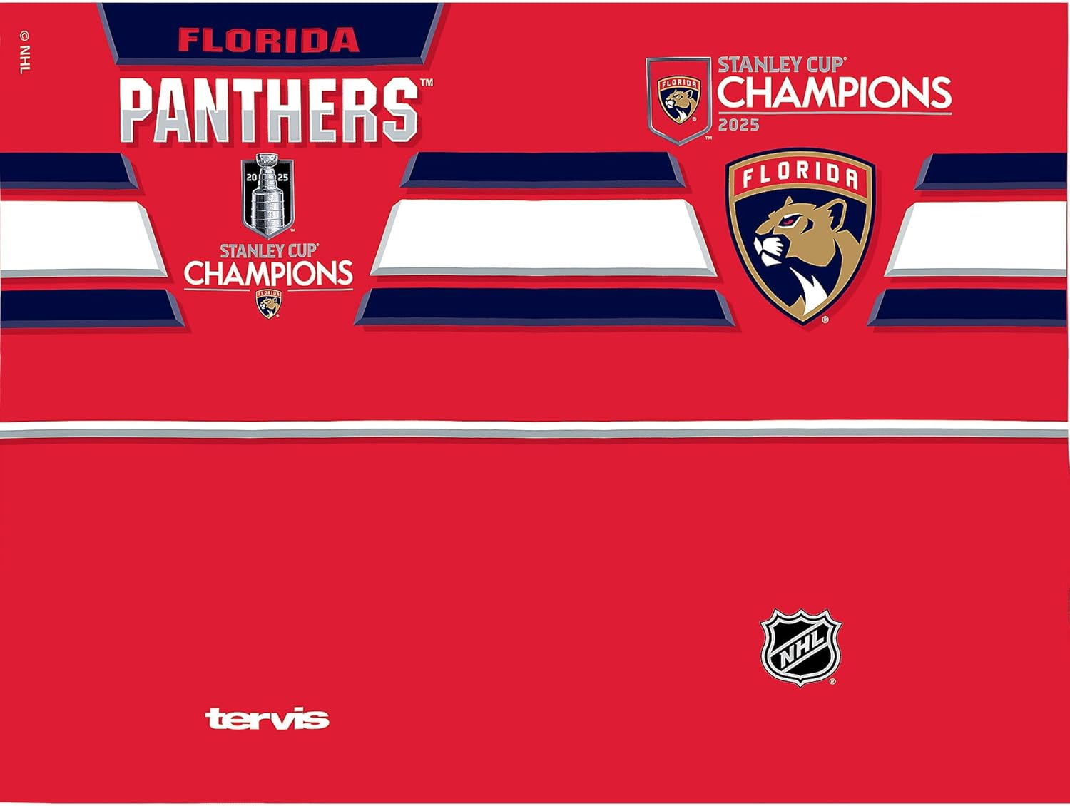 Detalle 2 de Tervis NHL Florida Panthers 2025 Stanley Cup Champions Double-Walled Insulated Tumbler Travel Cup (24OZ) — Classic