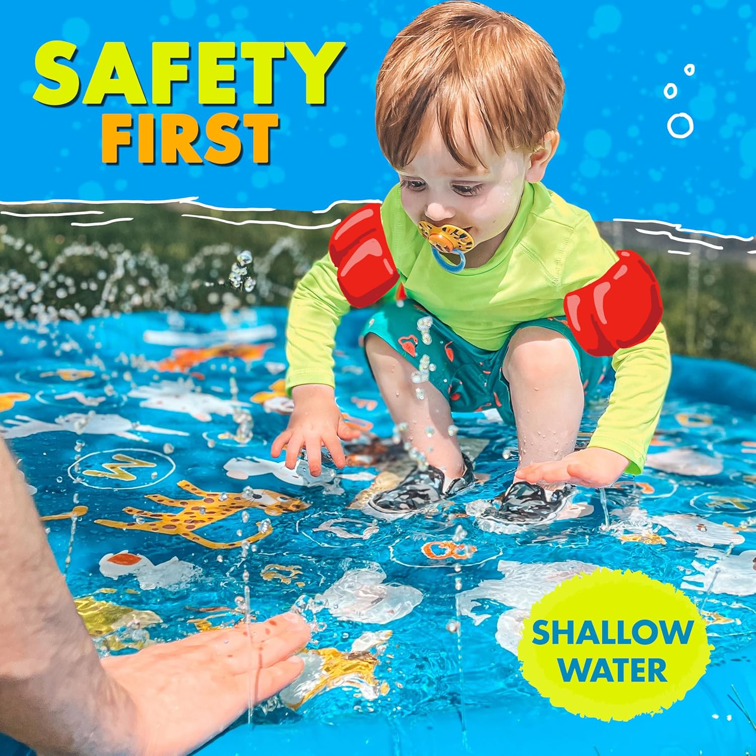 Thumbnail 3 de SplashEZ 3-in-1 Splash Pad Water Play Mat (Inflatable Kids Pool & Sprinklers) — 60 in
