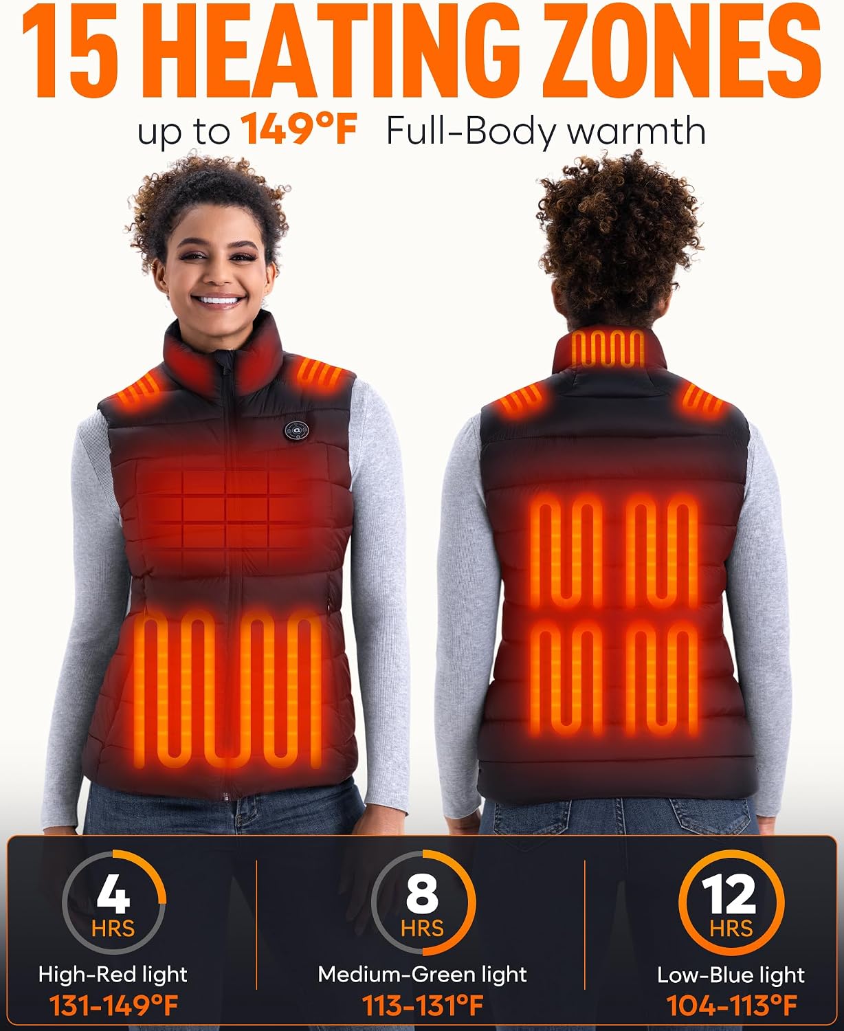 Detalle de Women's Heated Vest, 16000mAh Battery