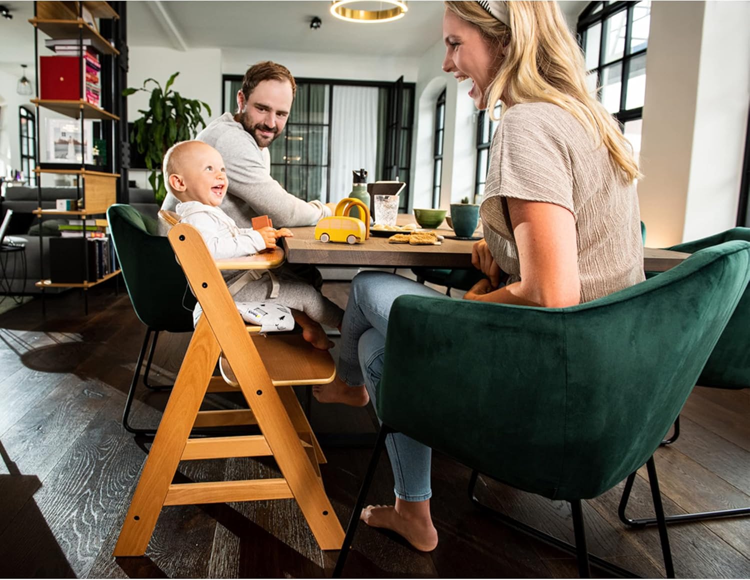 Thumbnail 1 de hauck Alpha+ Natural Wooden High Chair – adjustable, sustainable beechwood from FSC forests