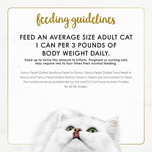 Detalle 2 de Purina Fancy Feast Grilled Seafood Wet Cat Food, 3 oz Cans – 24-Pack
