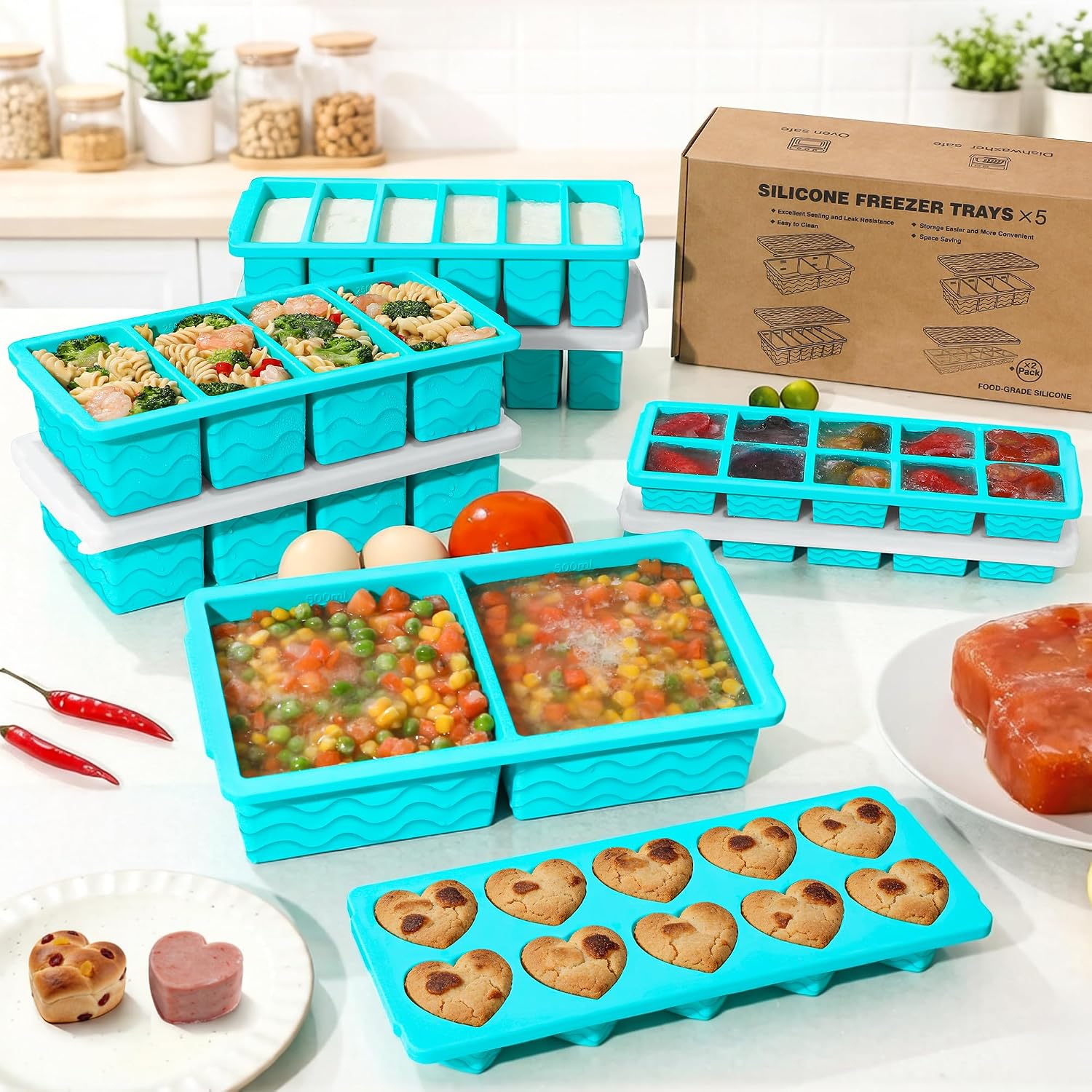 Thumbnail 6 de Silicone Freezer Molds, 5-Pack