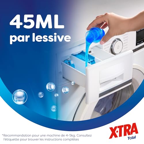 Thumbnail 6 de X-TRA Total Lessive Liquide Tout en 1 – Efficacité anti-taches renforcée, cycle court, Éclat et Fraîcheur (85 lavages)