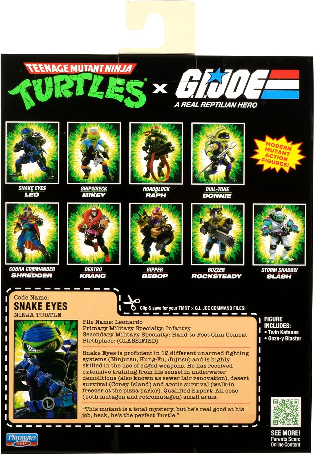 Thumbnail 6 de TEENAGE MUTANT NINJA TMNTxGI Joe Leo / Snake Eyes アクションフィギュア 2体セット