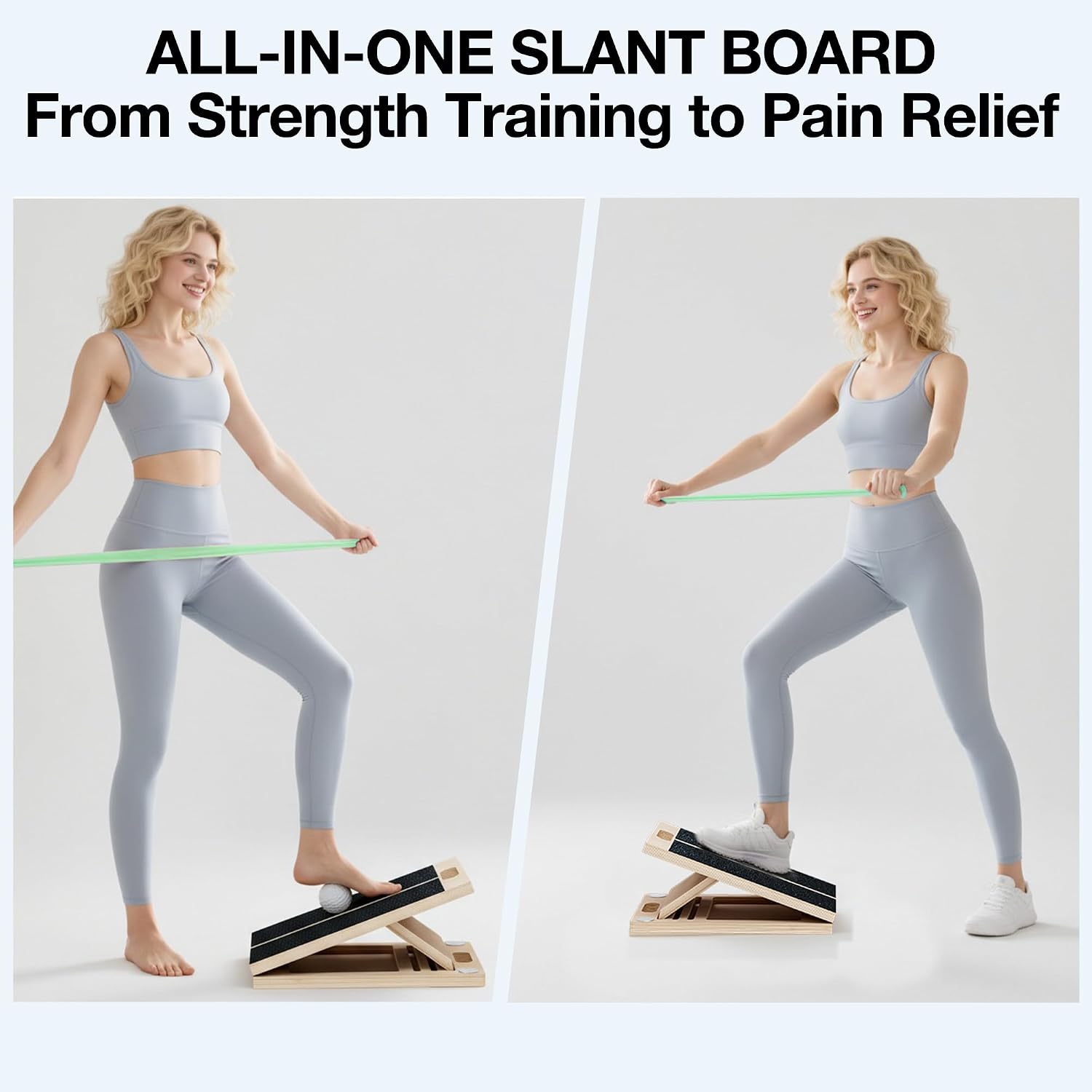 Detalle de TEMI LJB-NEW Slant Board for Calf Stretching with Four Angles and Rehab Kit