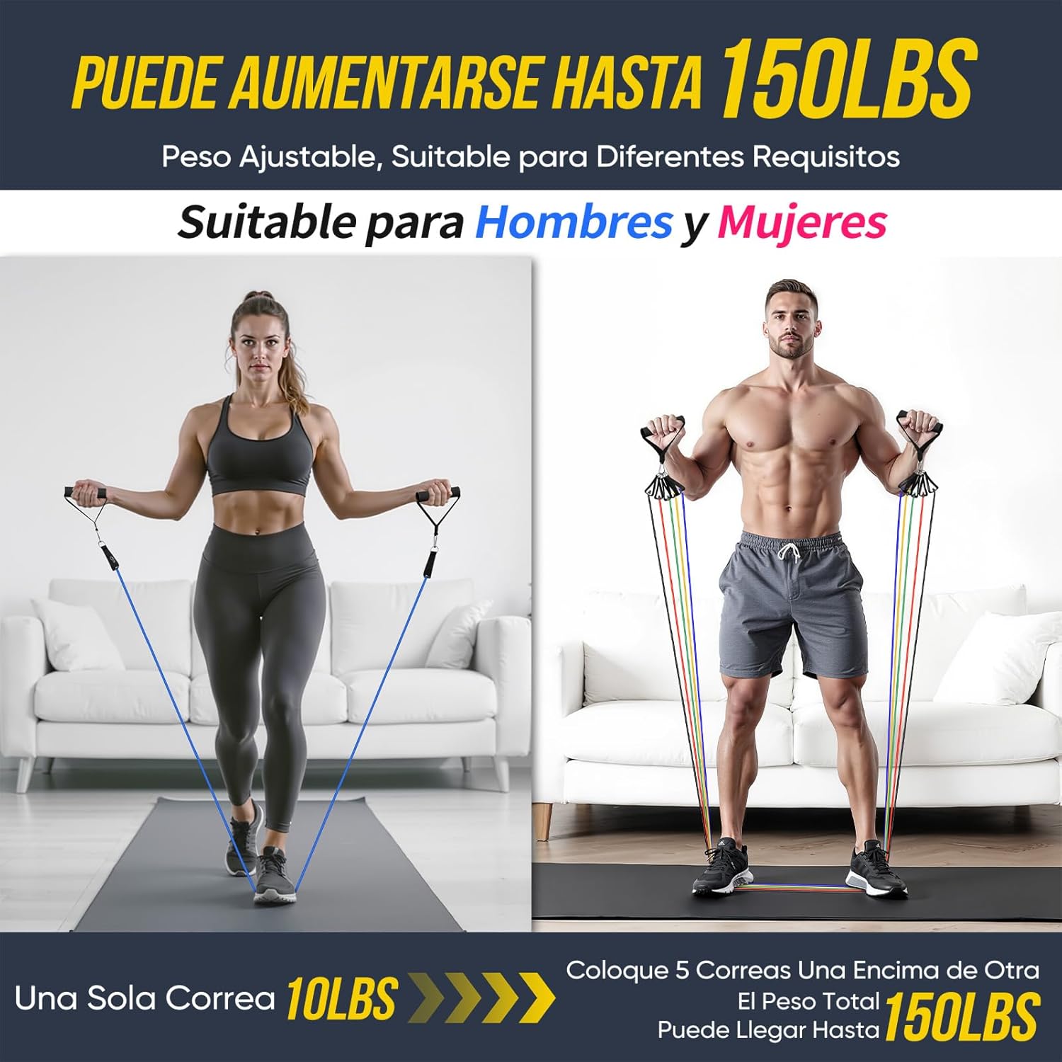 Thumbnail 4 de Fokky Gomas Elasticas Musculación 5 niveles 150 LBS