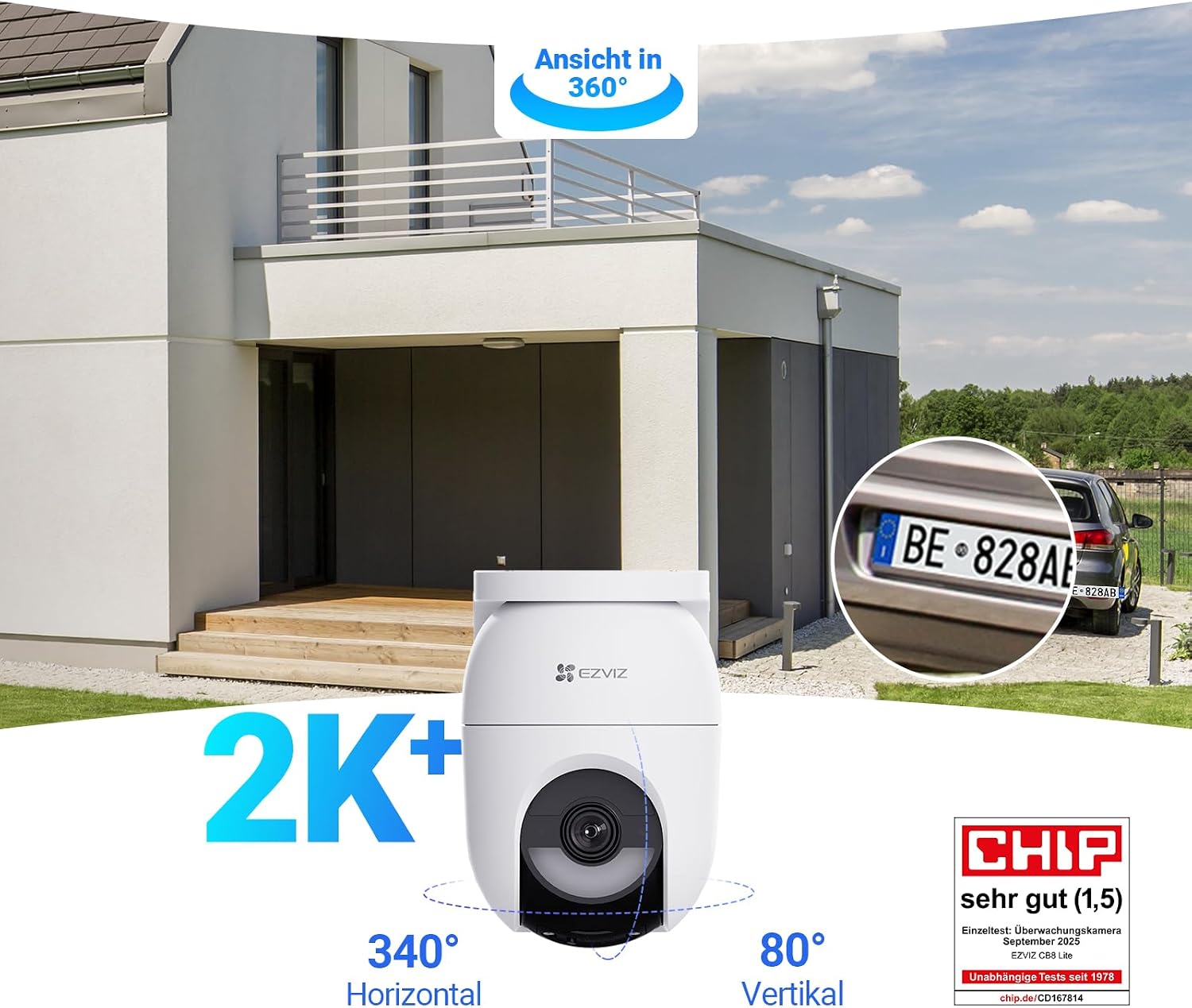 Detalle de EZVIZ CB8 Lite 4MP PTZ Überwachungskamera
