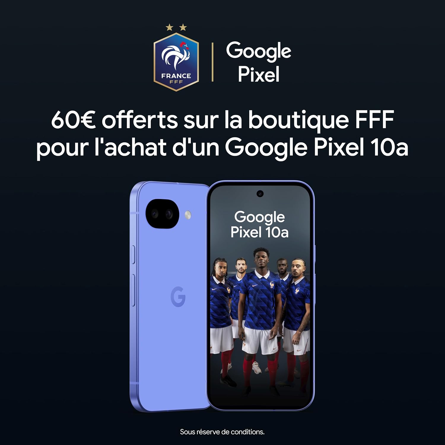 Detalle de Google Pixel 10a – 128 Go, autonomie > 30 h et Gemini Live, sécurité Pixel et Coach Photo