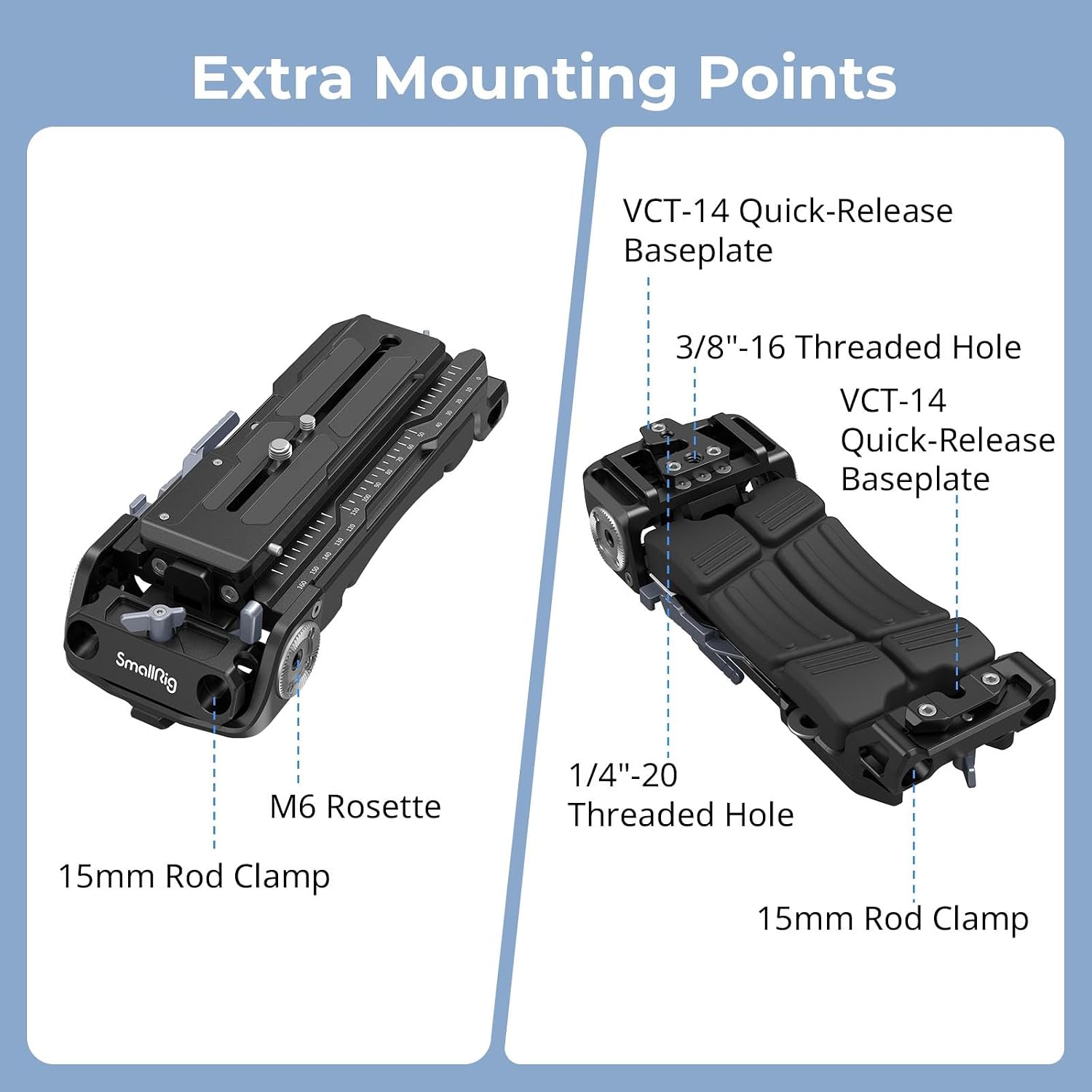 Thumbnail 5 de SMALLRIG 2837C Quick Release Shoulder Plate 15mm