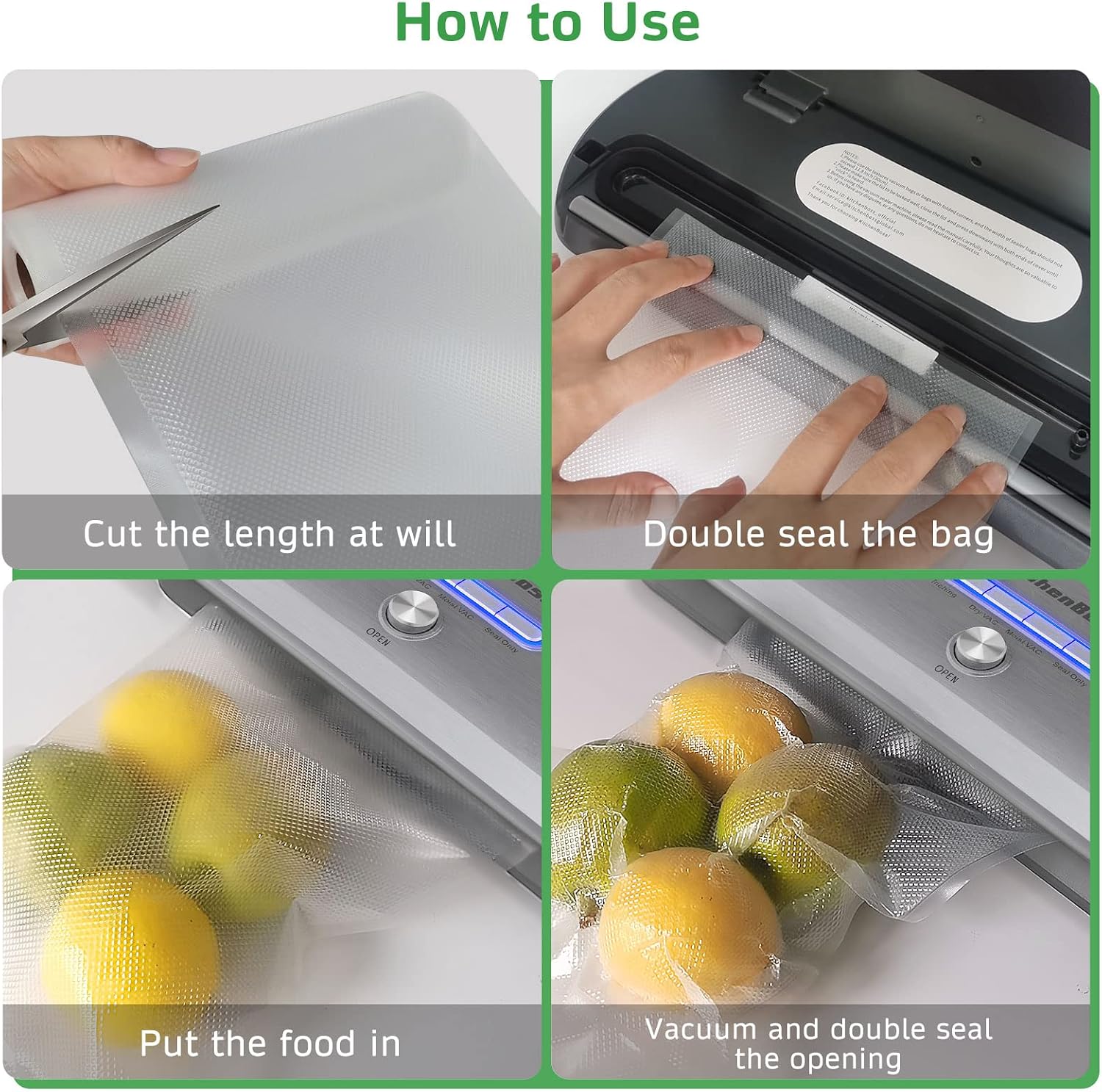 Detalle 2 de KitchenBoss Vacuum Sealer Rolls, 6-roll pack