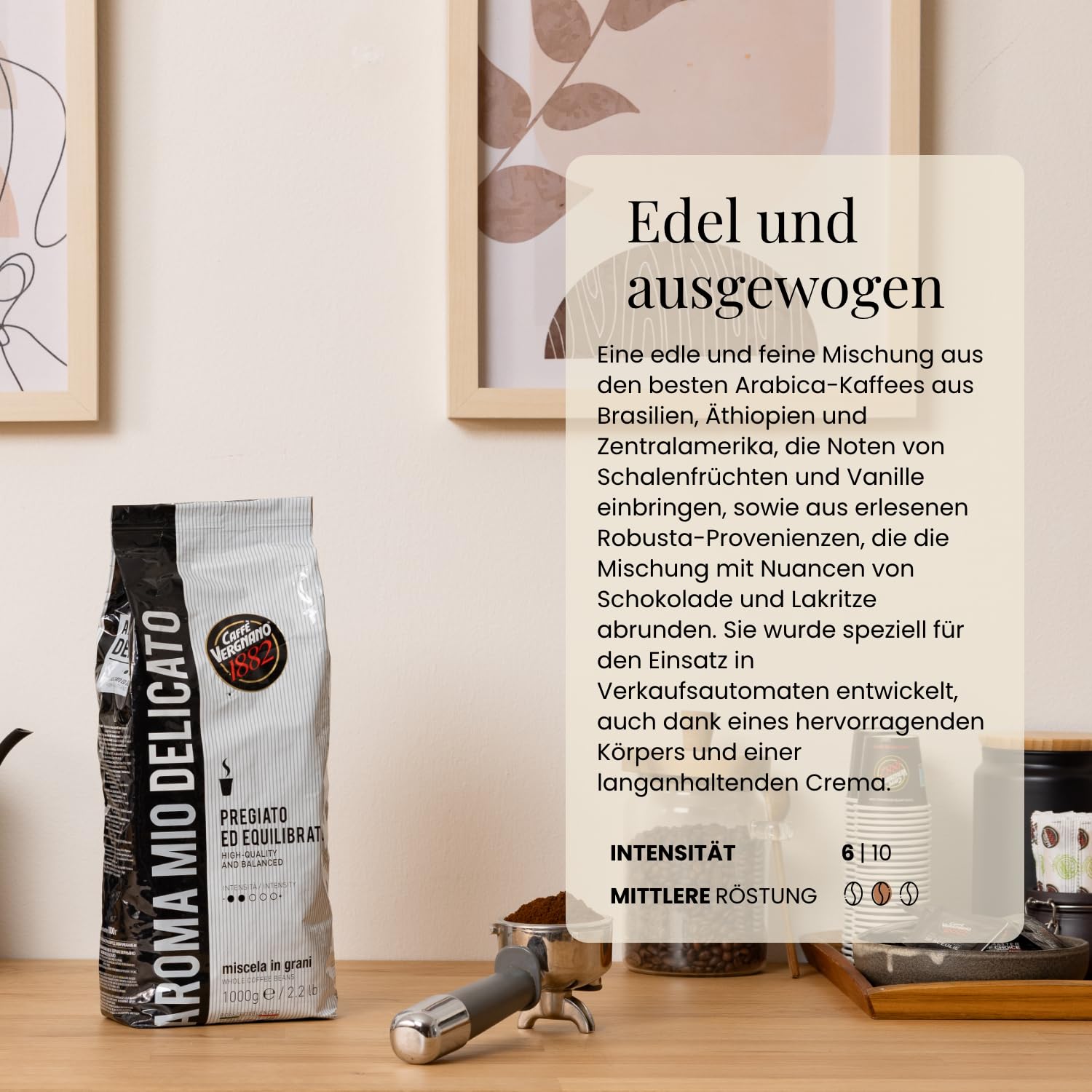 Thumbnail 2 de Caffè Vergnano 1882 Aroma Mio Delicato (Mild) – Kaffeebohnen 1 kg