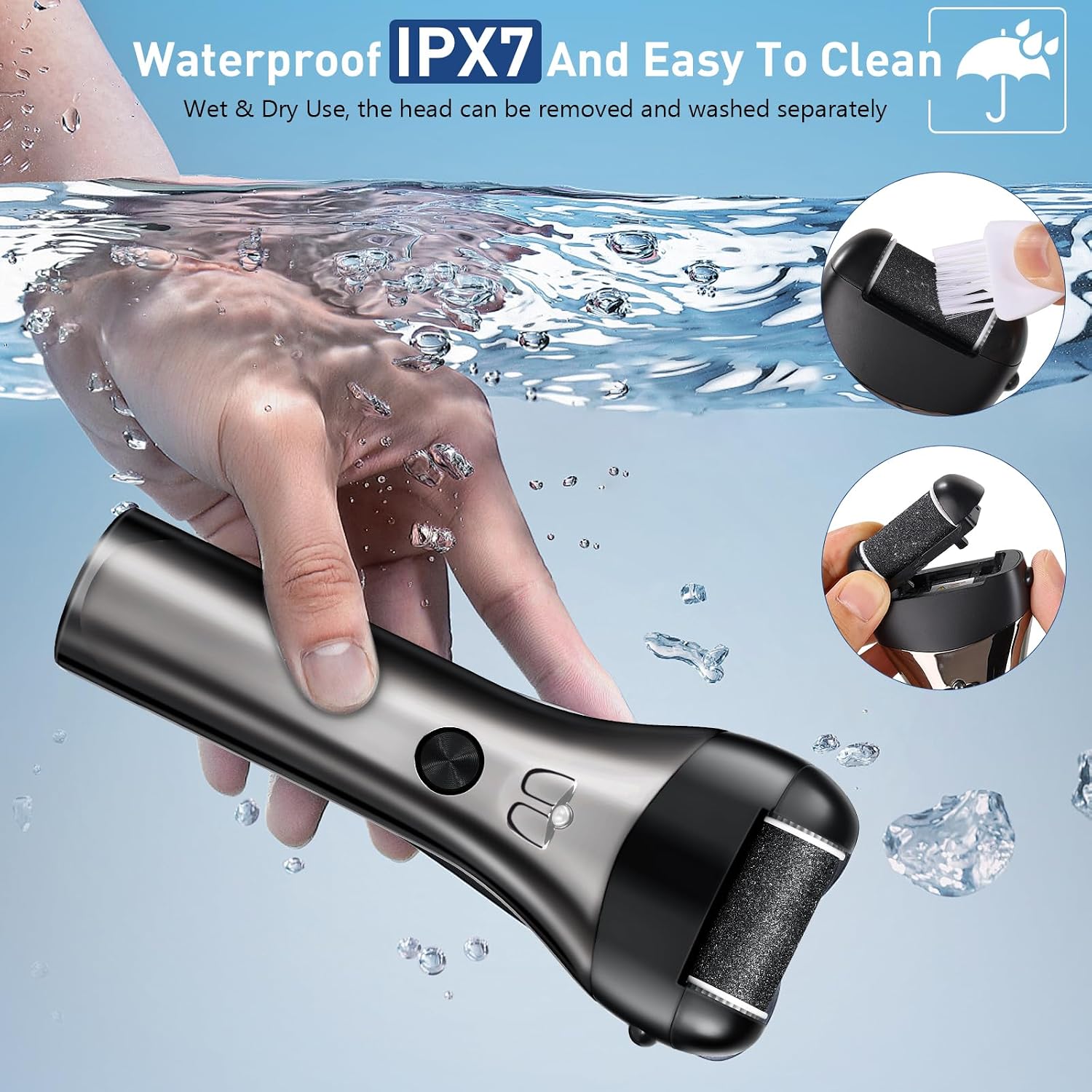 Detalle 2 de Lychico Electric Foot File rechargeable callus remover 🦶